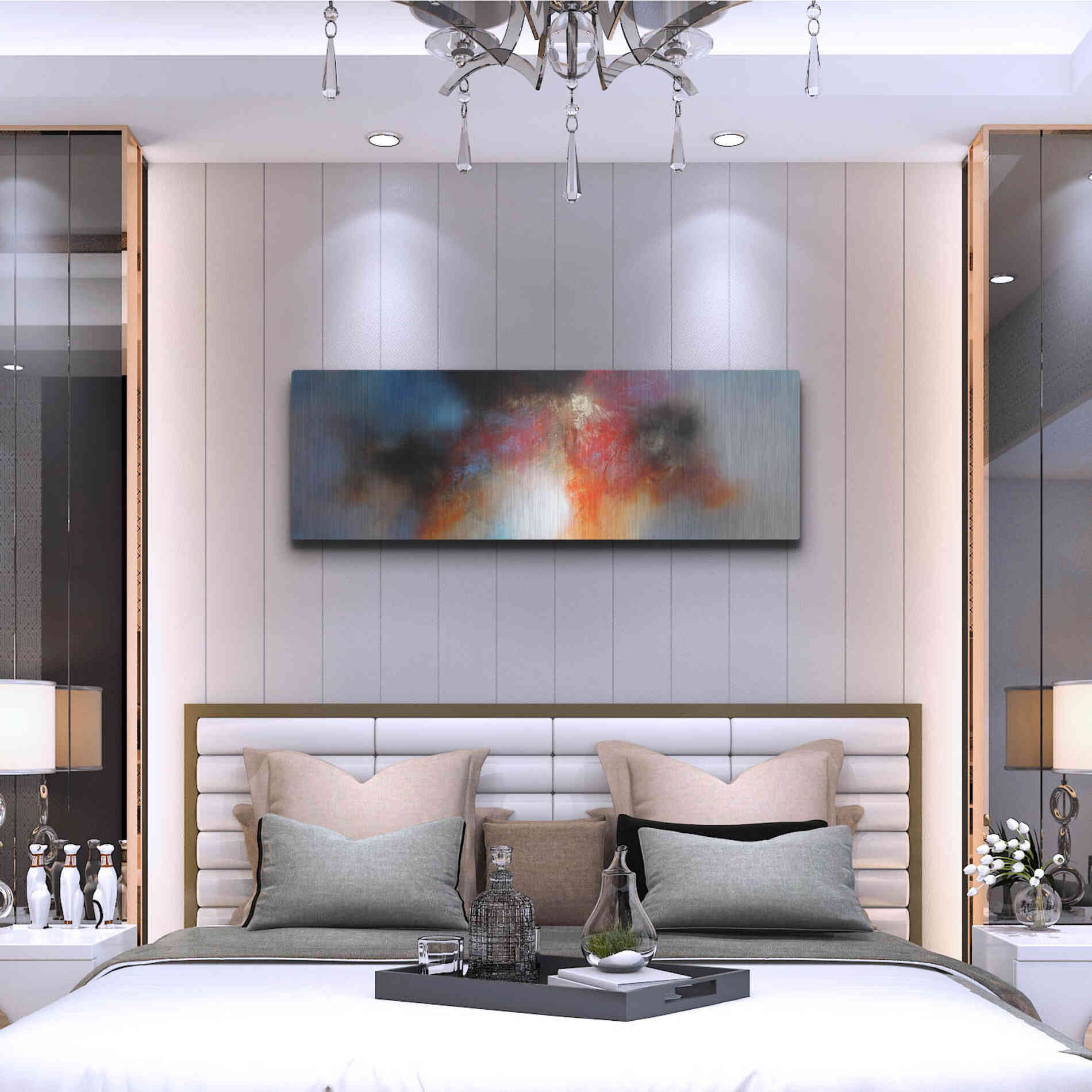 Luxe Metal Art 'A New Day' by Eelco Maan, Metal Wall Art,48x16