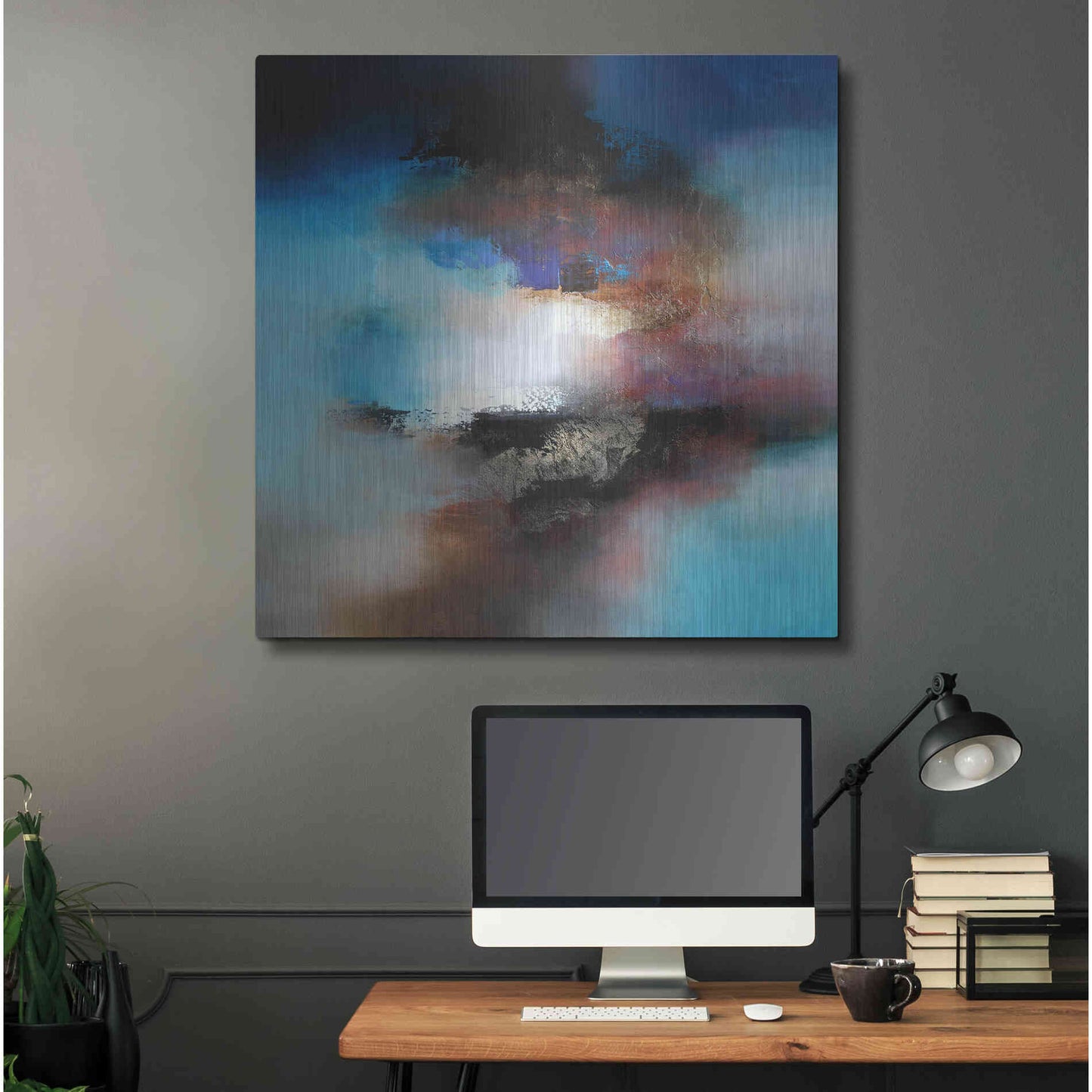 Luxe Metal Art 'Wind on water' by Eelco Maan, Metal Wall Art,36x36