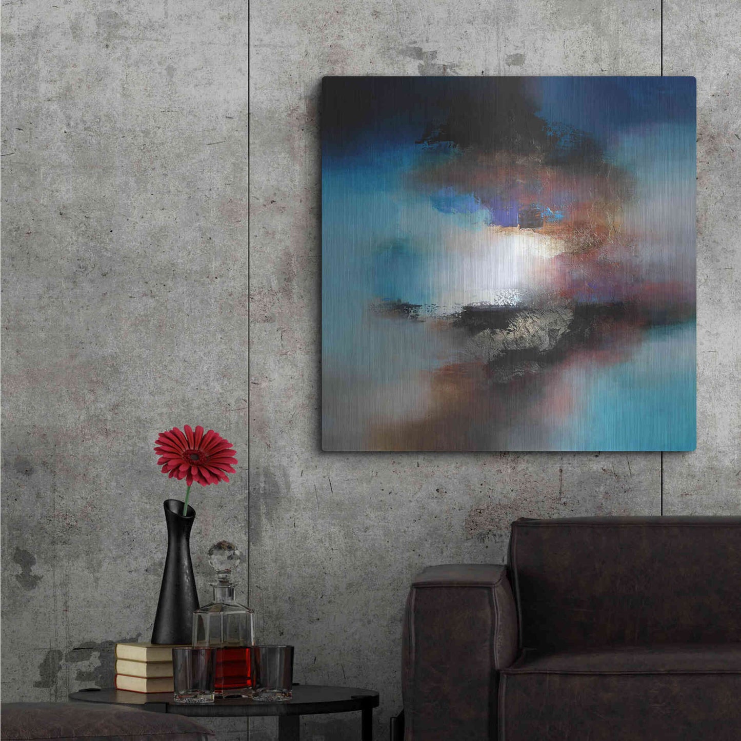 Luxe Metal Art 'Wind on water' by Eelco Maan, Metal Wall Art,36x36