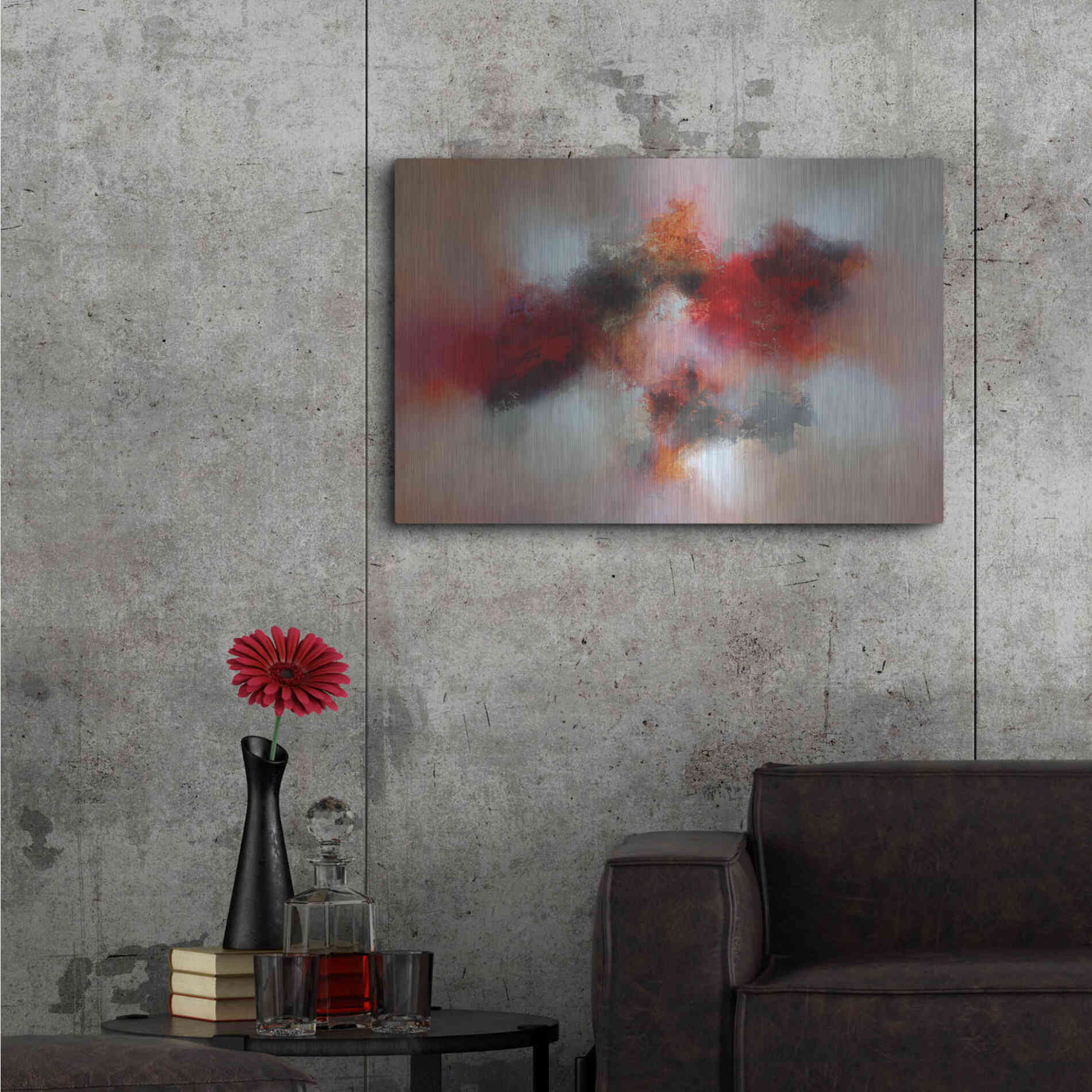 Luxe Metal Art 'Under the roses' by Eelco Maan, Metal Wall Art,36x24