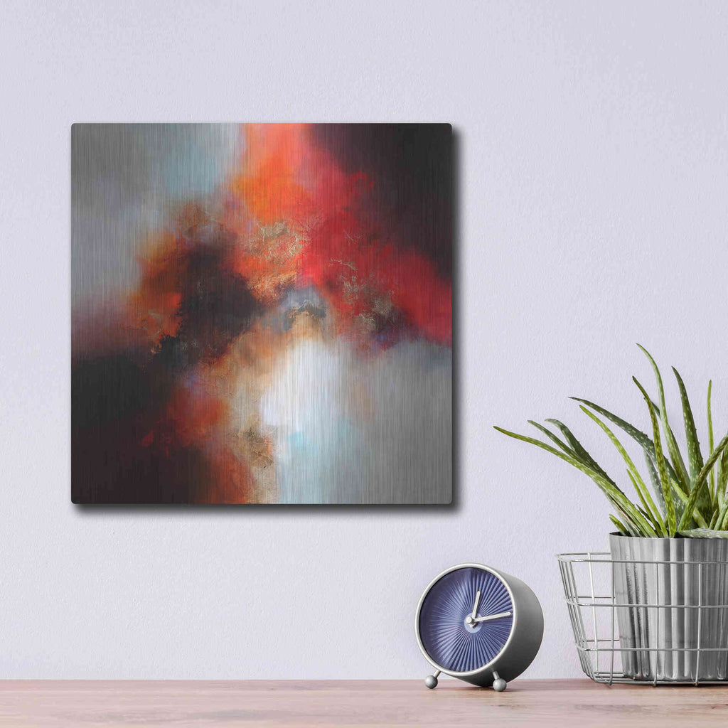 Luxe Metal Art 'Aurora' by Eelco Maan, Metal Wall Art,12x12