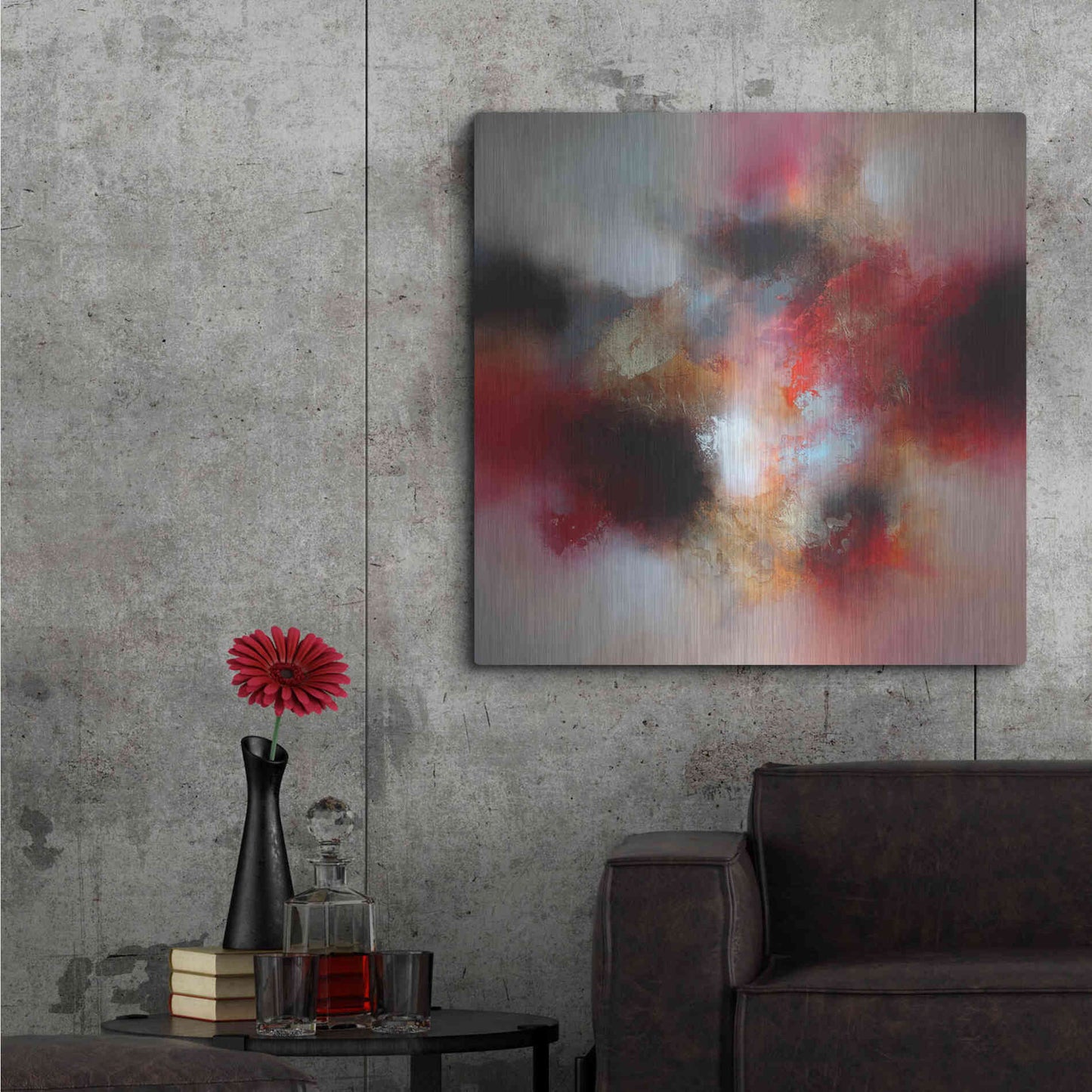 Luxe Metal Art 'Across the sun' by Eelco Maan, Metal Wall Art,36x36