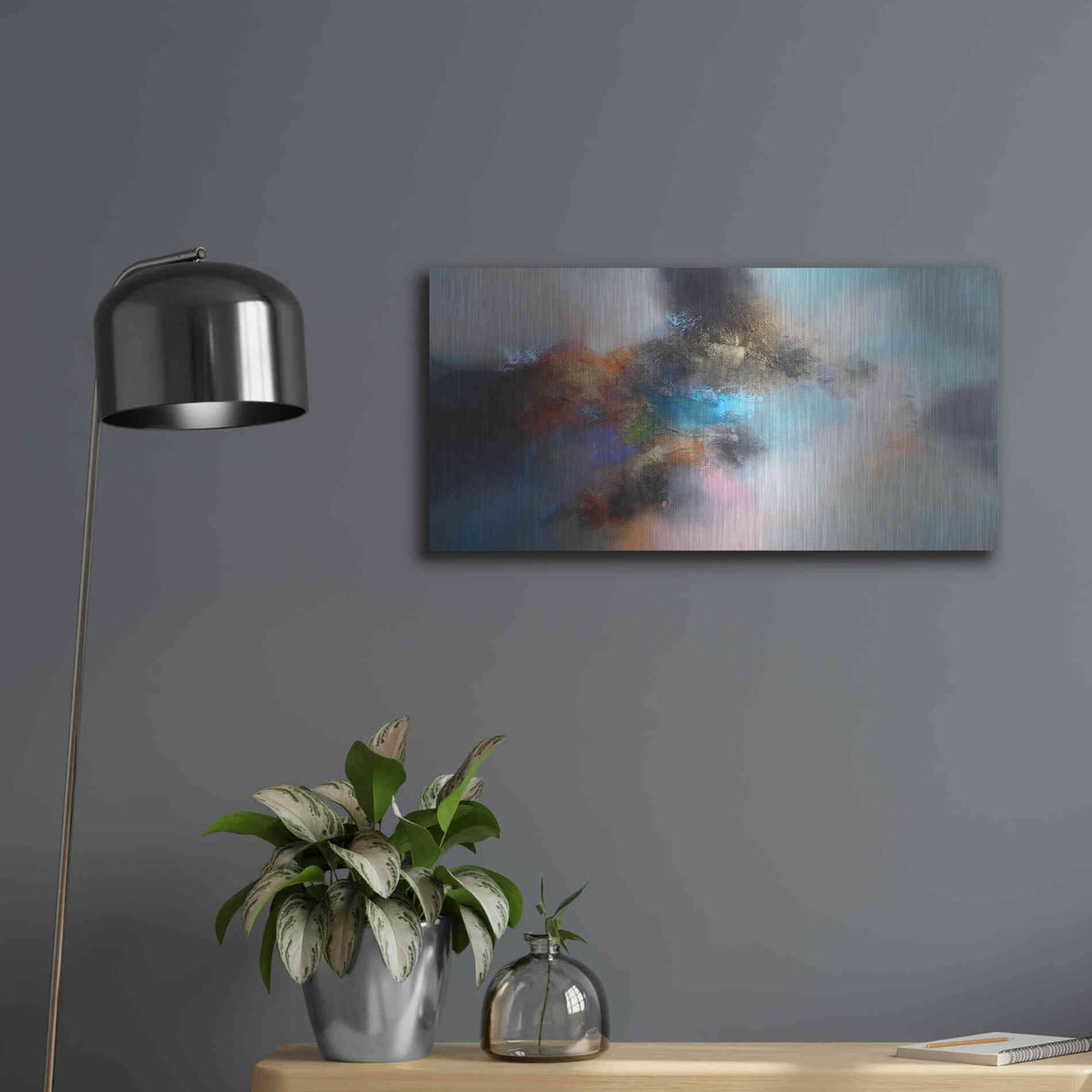 Luxe Metal Art 'Shine' by Eelco Maan, Metal Wall Art,24x12