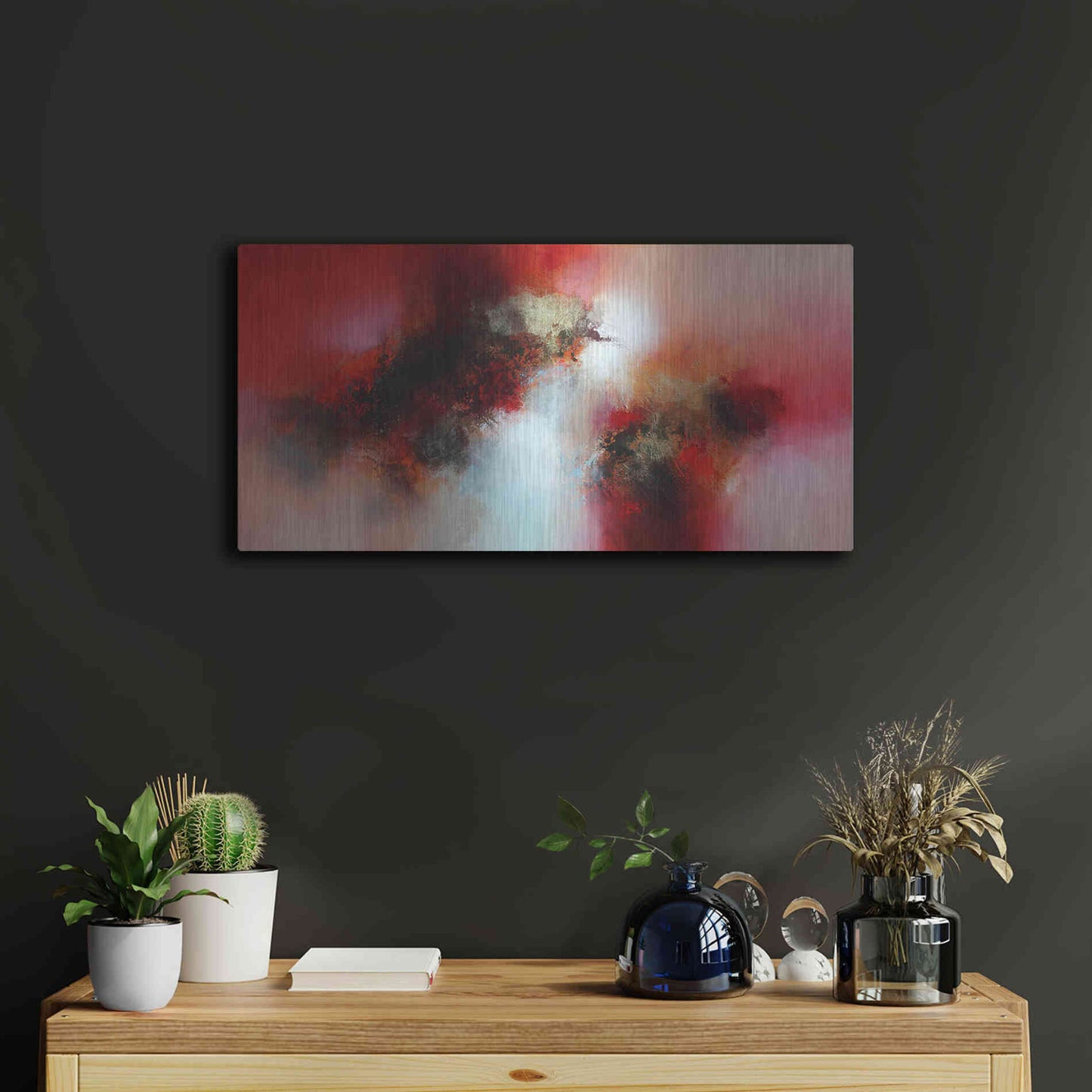 Luxe Metal Art 'Lightyears away' by Eelco Maan, Metal Wall Art,24x12