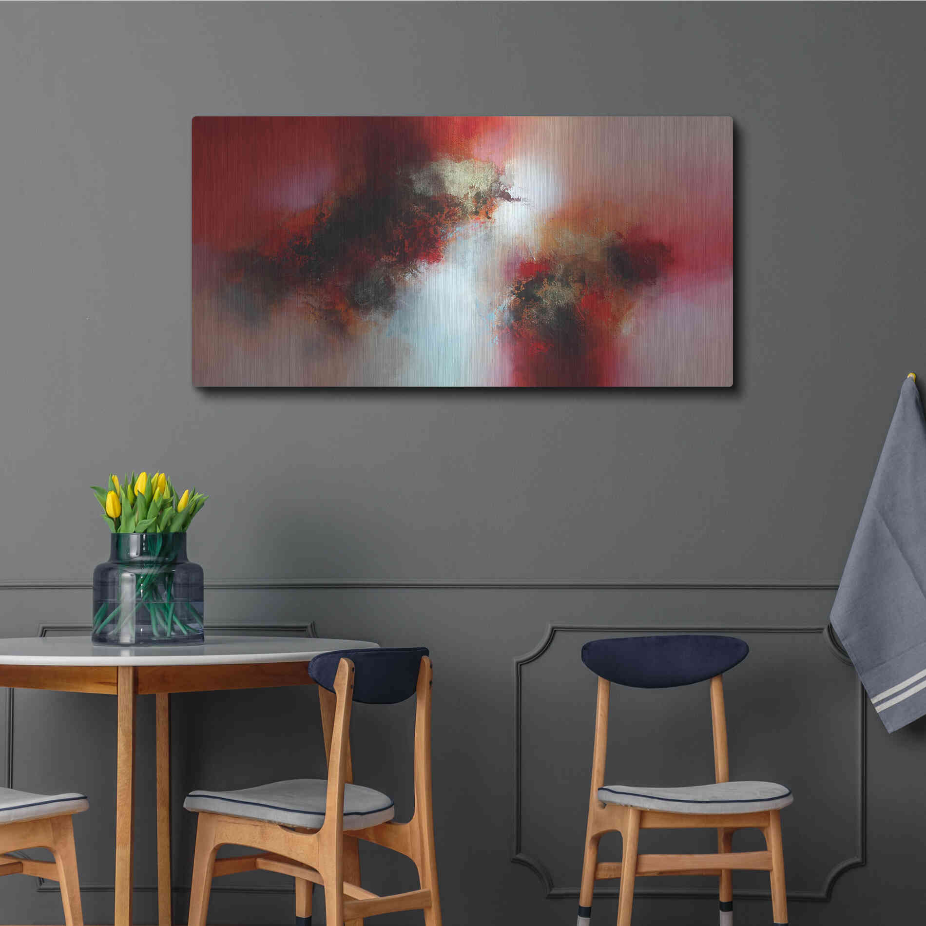 Luxe Metal Art 'Lightyears away' by Eelco Maan, Metal Wall Art,48x24