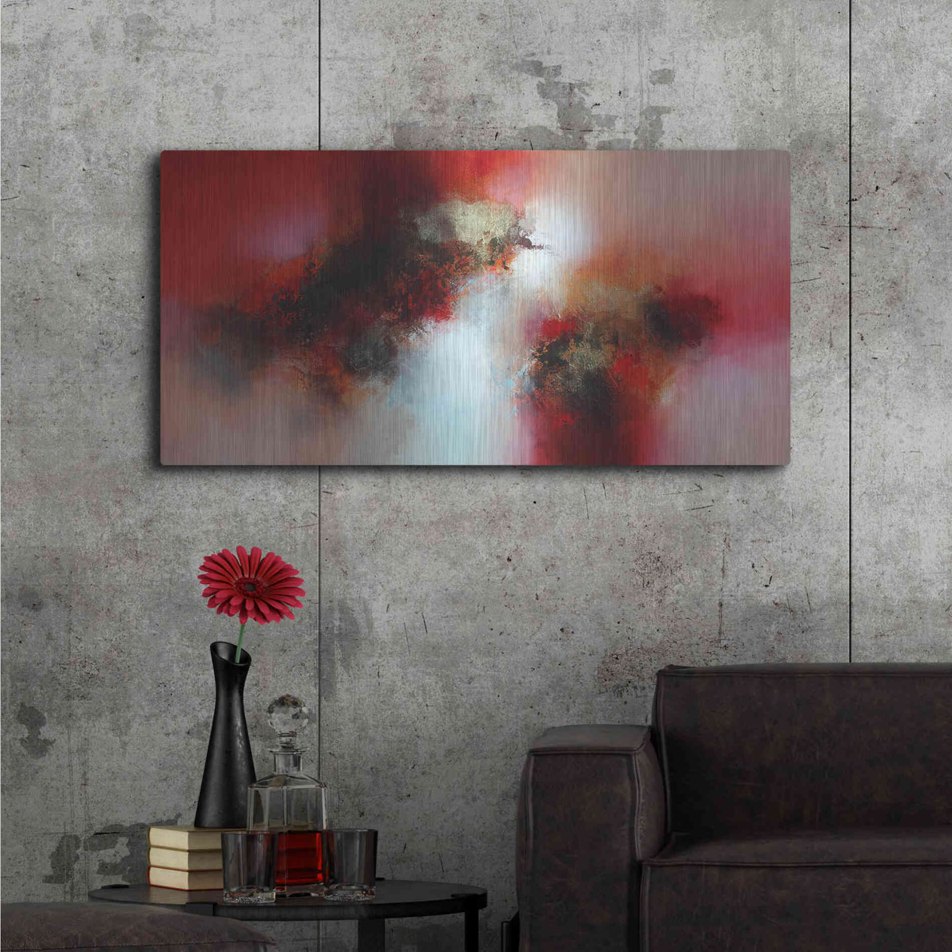 Luxe Metal Art 'Lightyears away' by Eelco Maan, Metal Wall Art,48x24