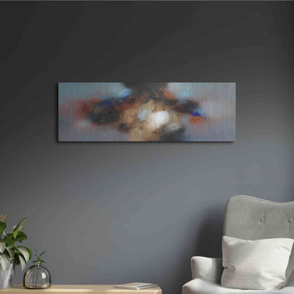 Luxe Metal Art 'Into the blue' by Eelco Maan, Metal Wall Art,36x12