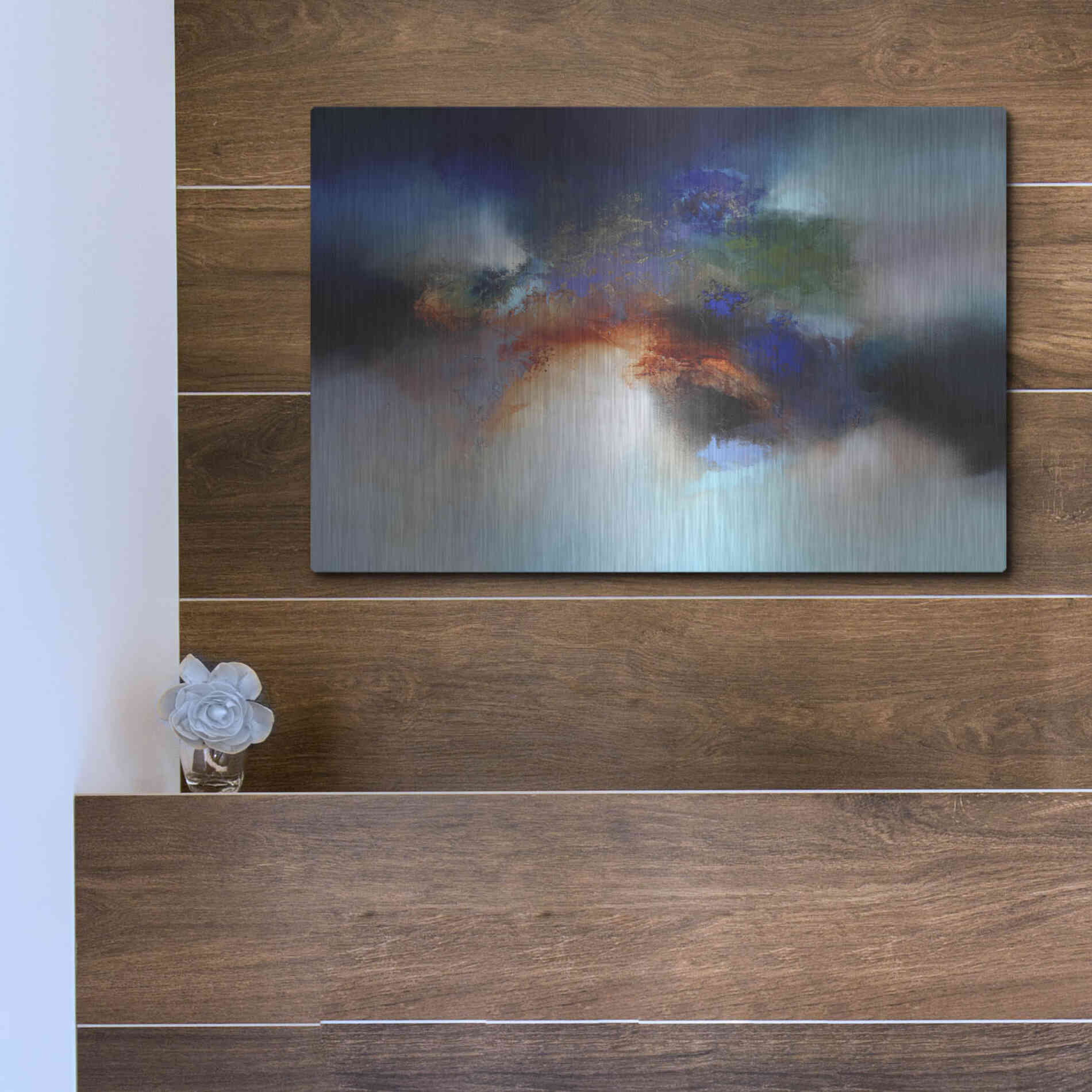 Luxe Metal Art 'Distant shores' by Eelco Maan, Metal Wall Art,16x12