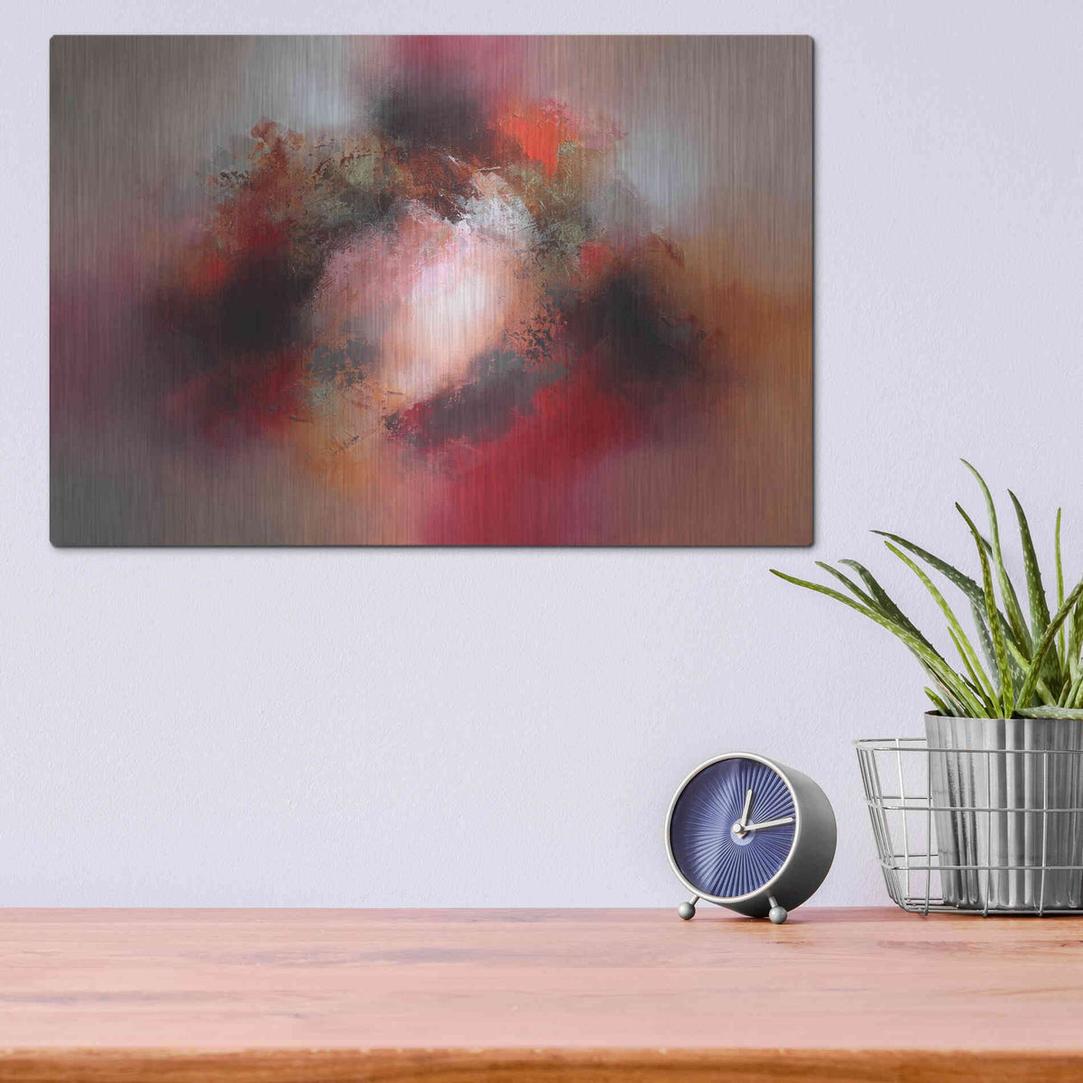 Luxe Metal Art 'Axis' by Eelco Maan, Metal Wall Art,16x12