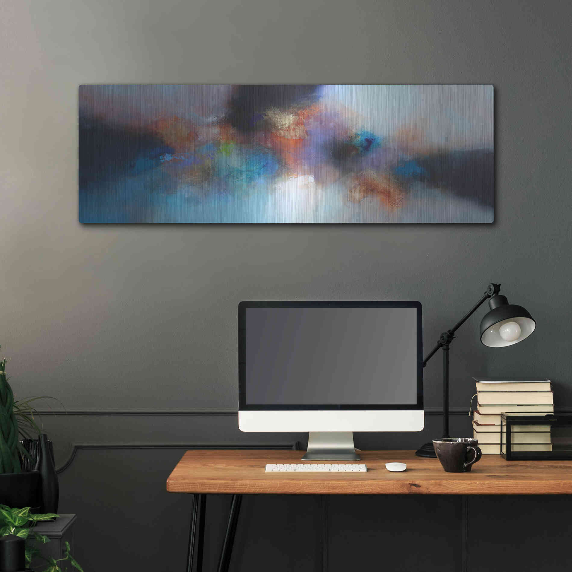 Luxe Metal Art 'Homeward journey' by Eelco Maan, Metal Wall Art,48x16