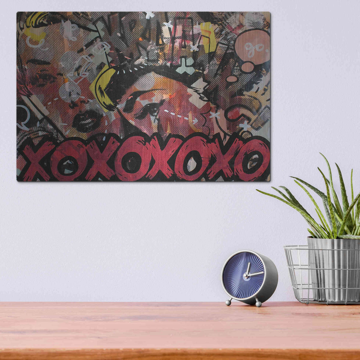 Luxe Metal Art 'Kraang' by Dan Monteavaro, Metal Wall Art,16x12