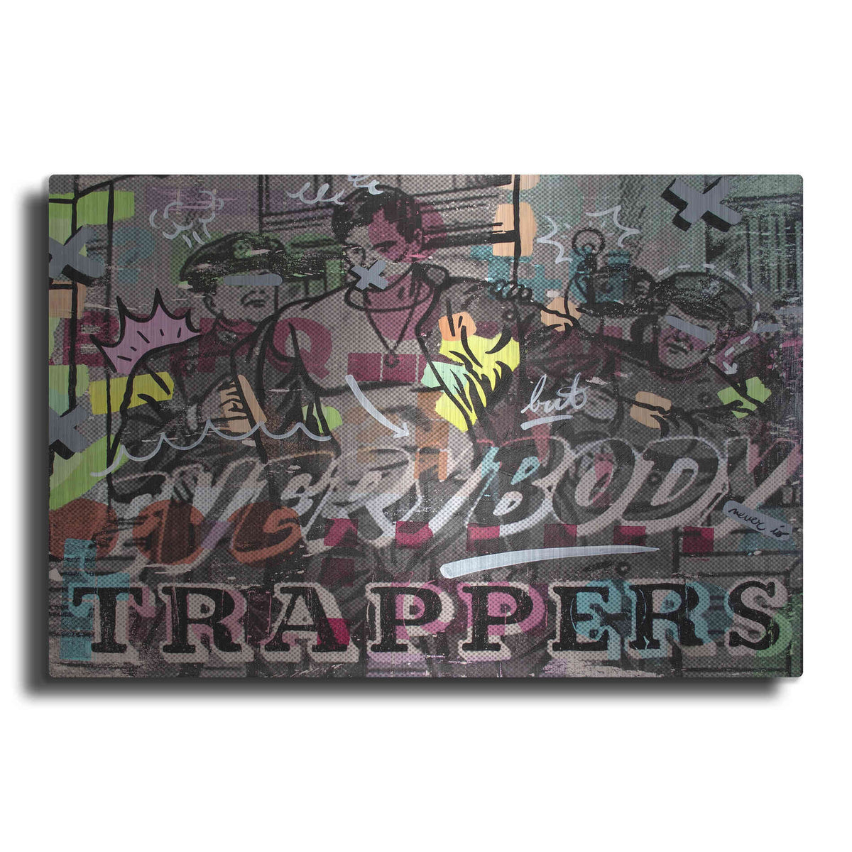 Luxe Metal Art 'Everybody Trappers' by Dan Monteavaro, Metal Wall Art