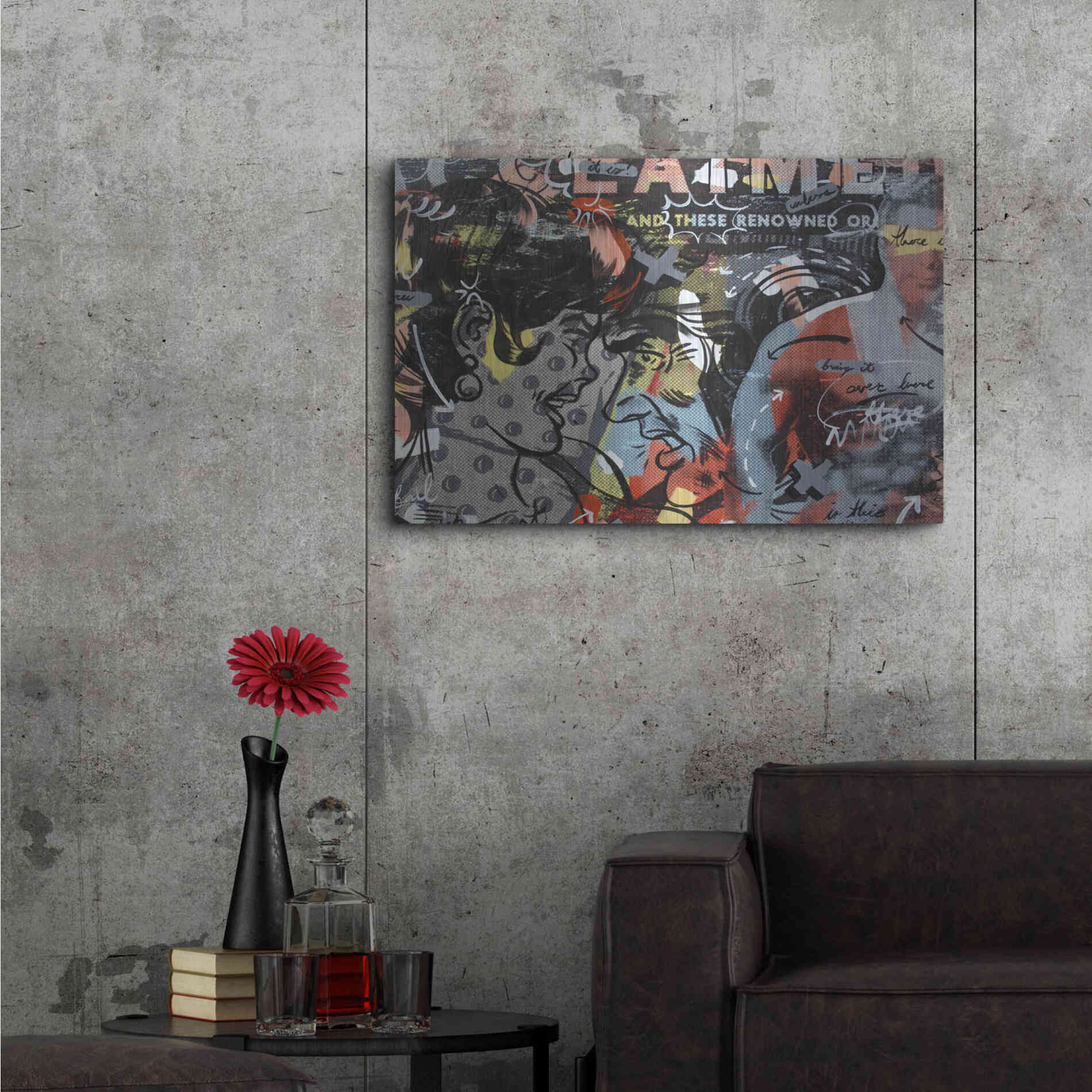 Luxe Metal Art 'Acclaimed' by Dan Monteavaro, Metal Wall Art,36x24