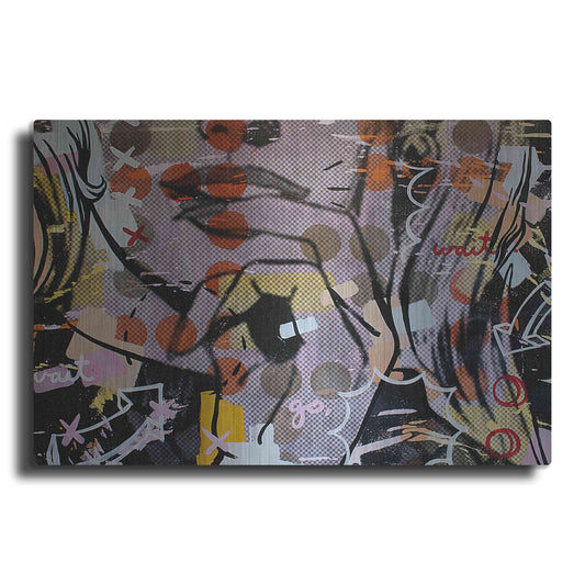 Luxe Metal Art 'Wait Wait Go 1' by Dan Monteavaro, Metal Wall Art