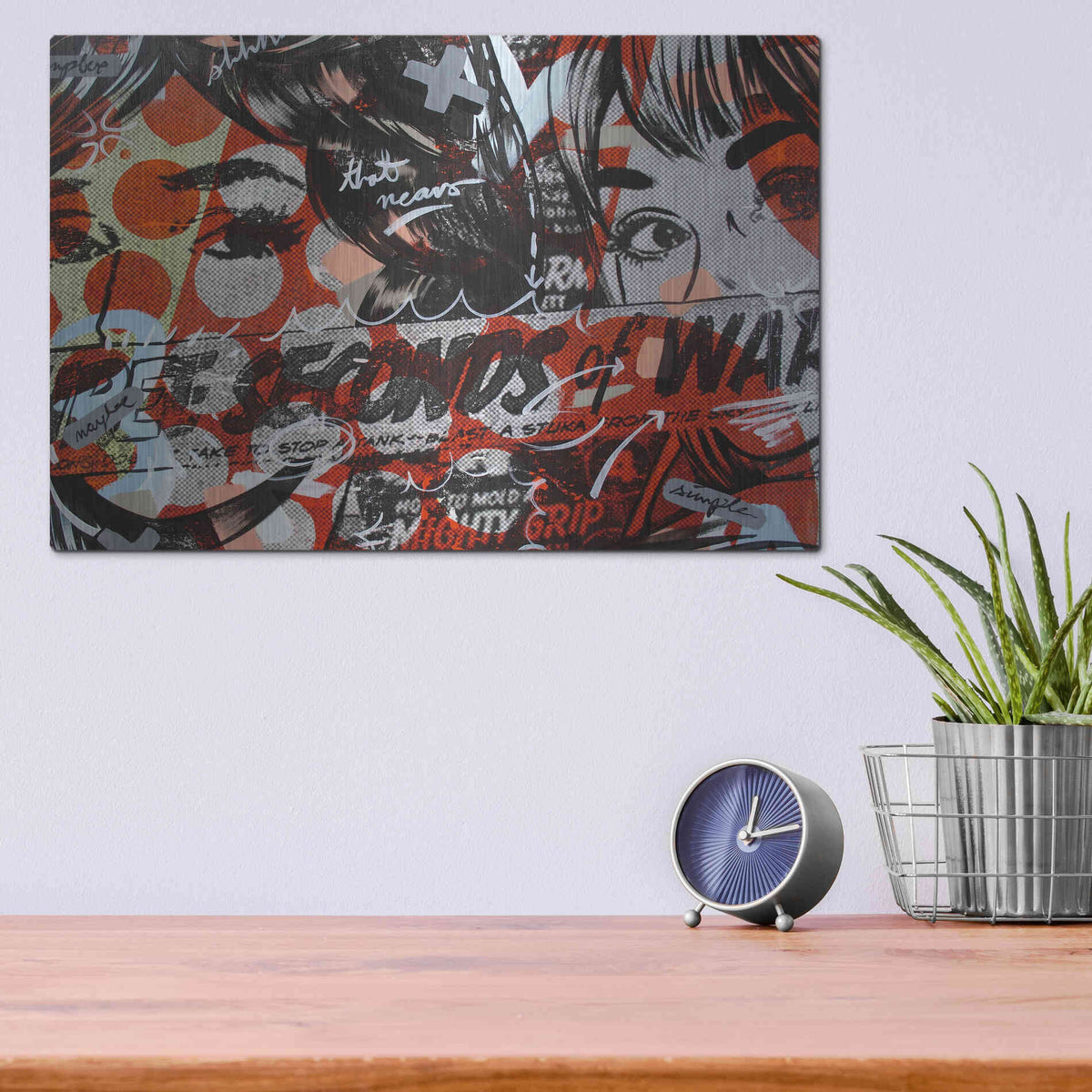 Luxe Metal Art 'Three Seconds' by Dan Monteavaro, Metal Wall Art,16x12