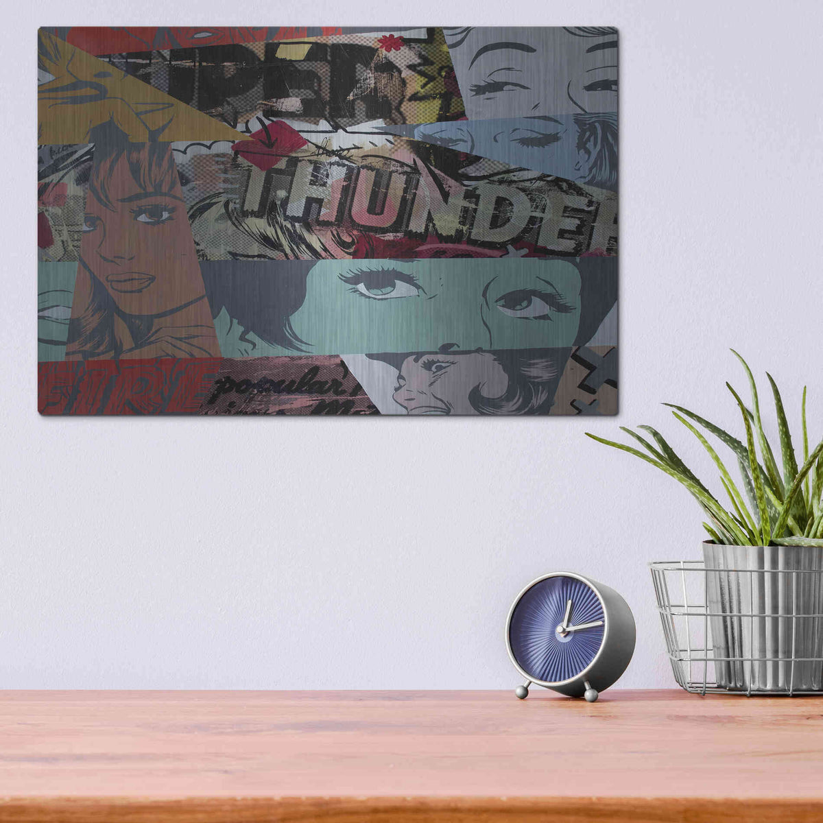 Luxe Metal Art 'Super Thunder' by Dan Monteavaro, Metal Wall Art,16x12