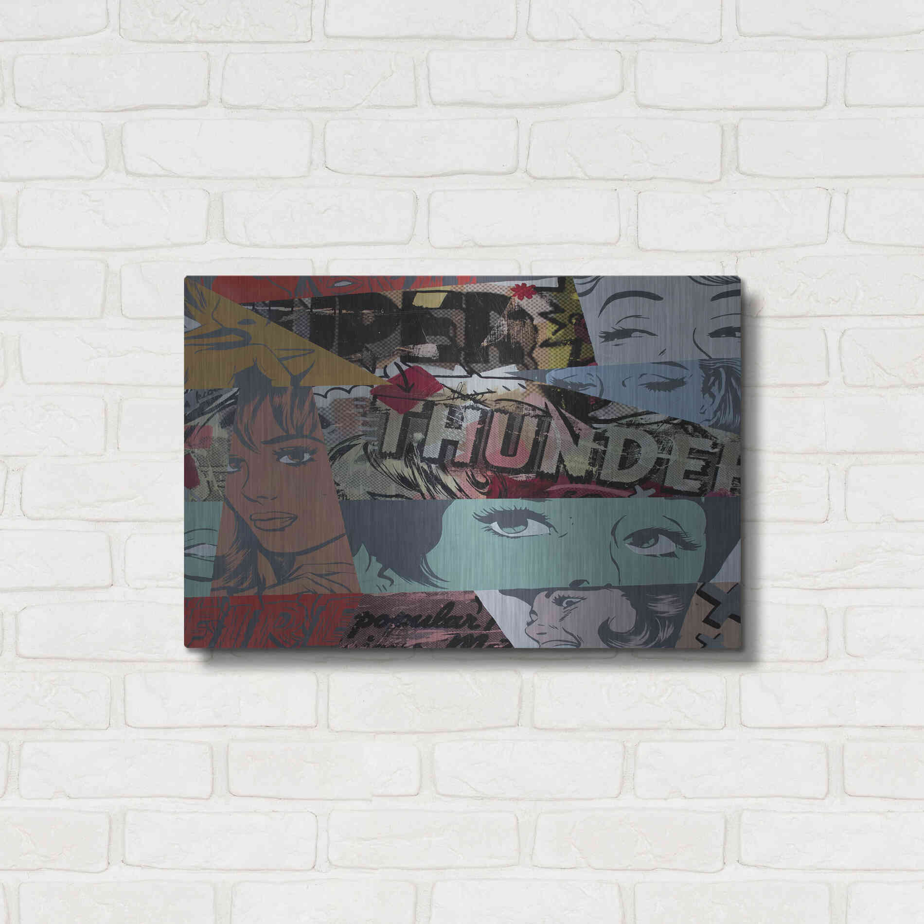 Luxe Metal Art 'Super Thunder' by Dan Monteavaro, Metal Wall Art,24x16