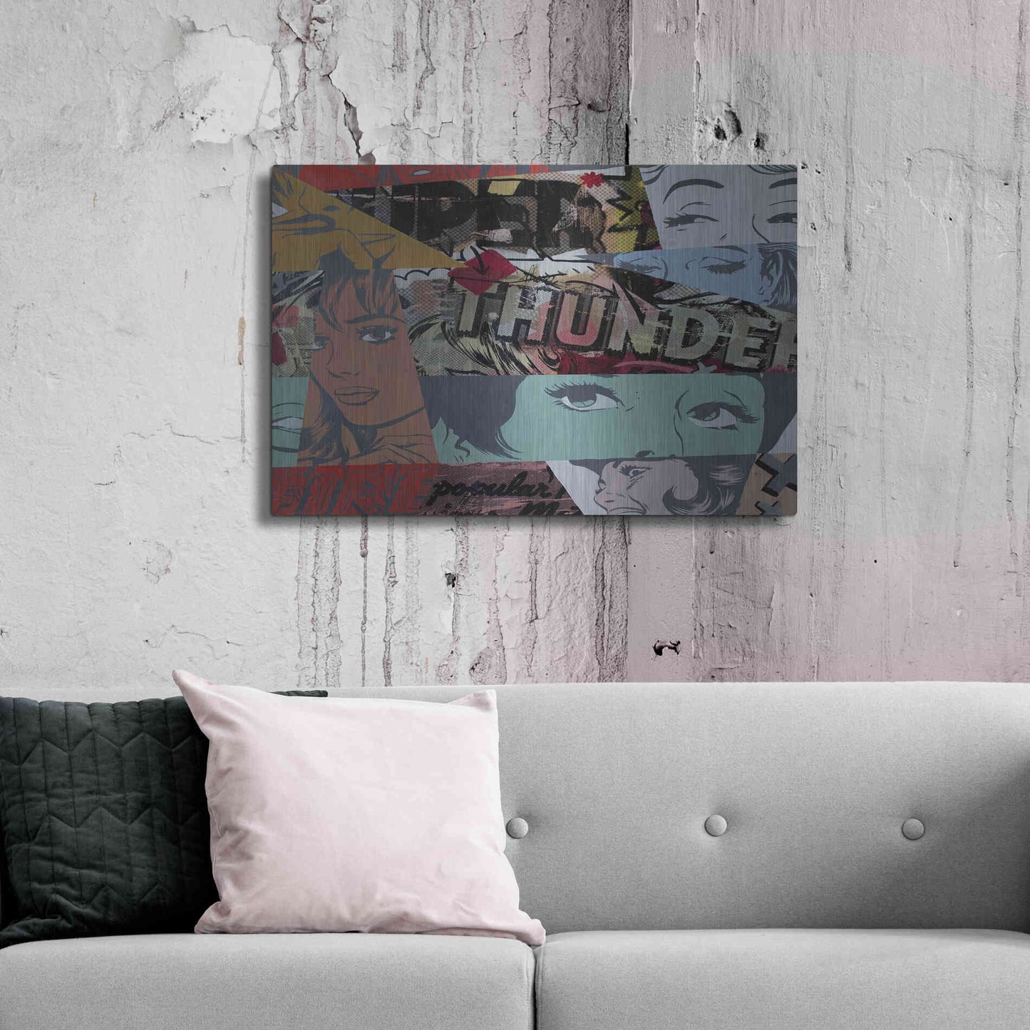 Luxe Metal Art 'Super Thunder' by Dan Monteavaro, Metal Wall Art,36x24