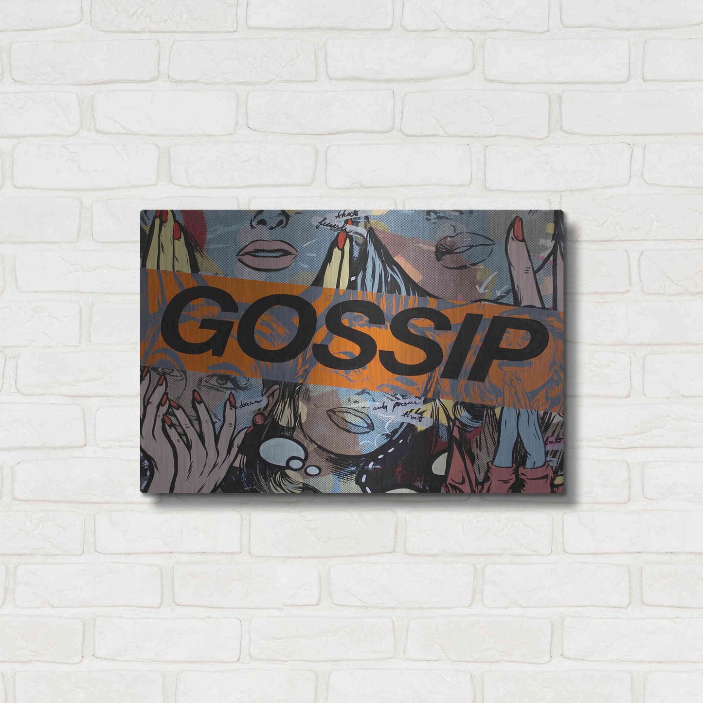 Luxe Metal Art 'Gossiping' by Dan Monteavaro, Metal Wall Art,24x16