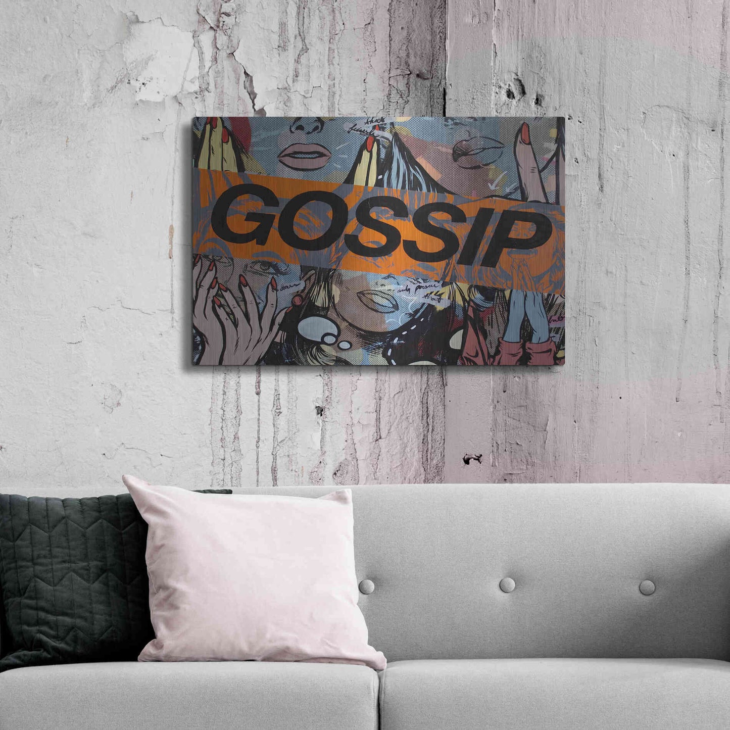 Luxe Metal Art 'Gossiping' by Dan Monteavaro, Metal Wall Art,36x24