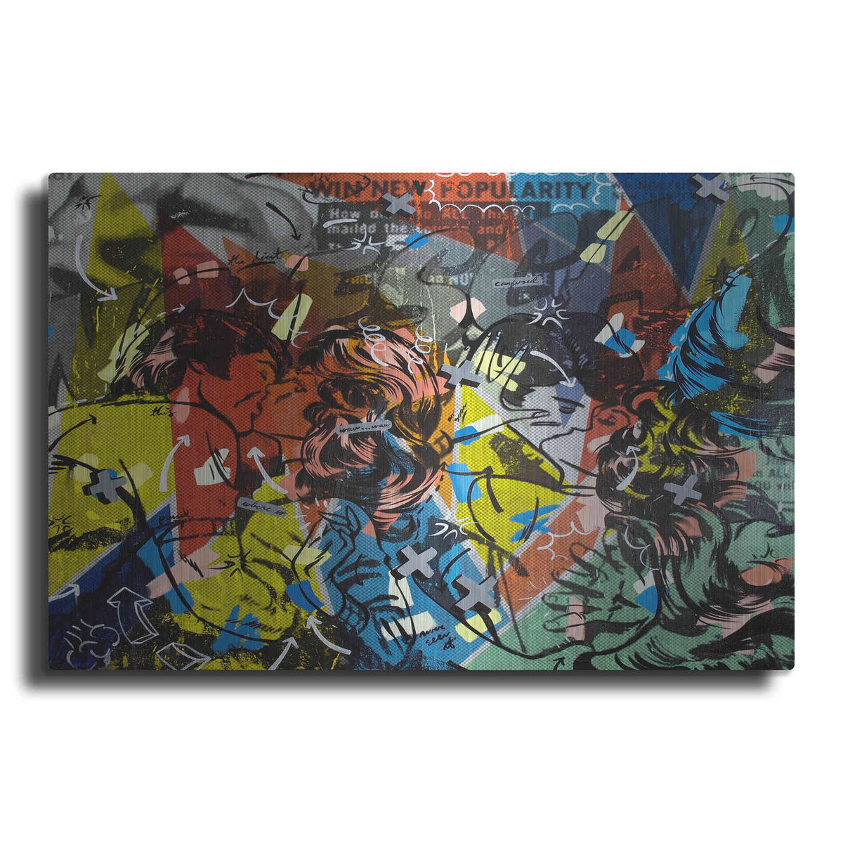 Luxe Metal Art 'Popularity Everyone is Doing It' by Dan Monteavaro, Metal Wall Art