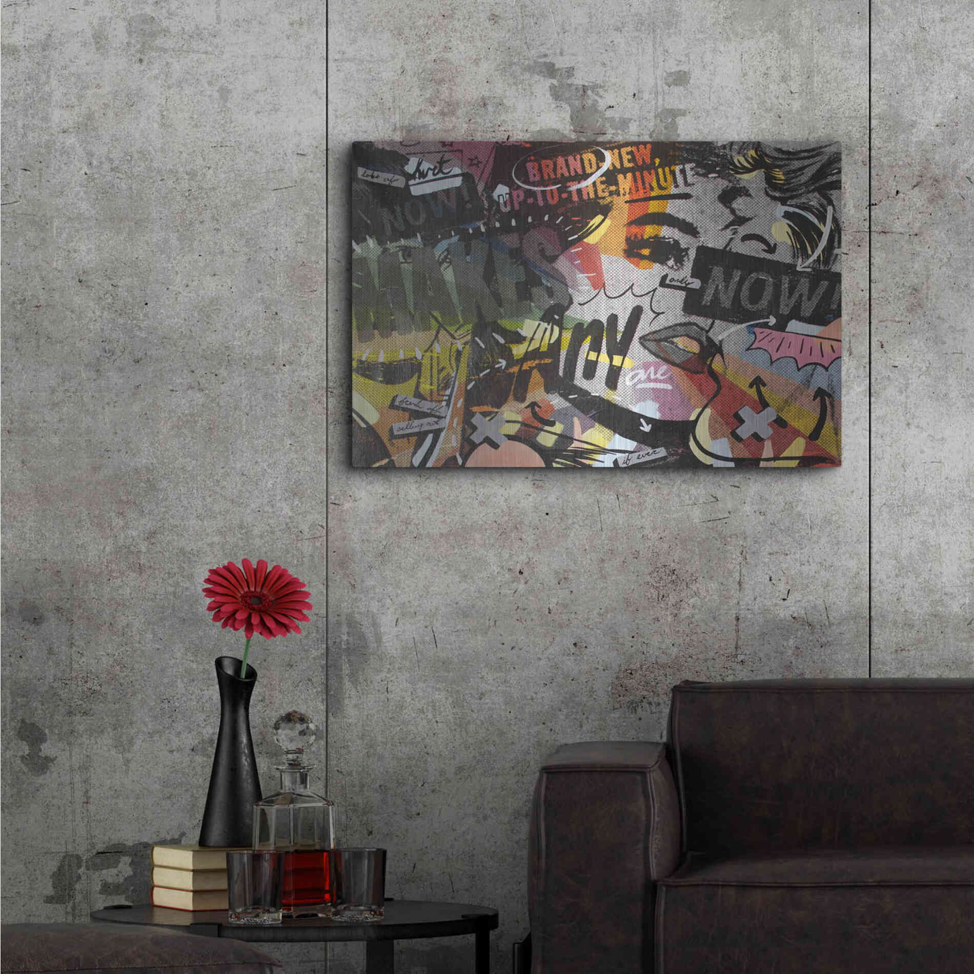 Luxe Metal Art 'Anyone Now' by Dan Monteavaro, Metal Wall Art,36x24