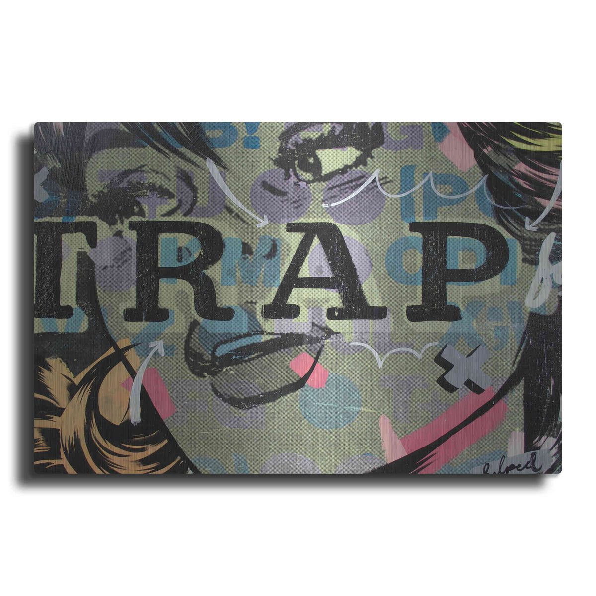 Luxe Metal Art 'Trap' by Dan Monteavaro, Metal Wall Art
