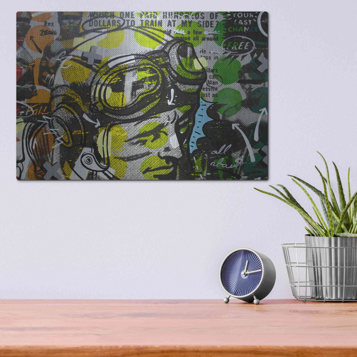 Luxe Metal Art 'He Man' by Dan Monteavaro, Metal Wall Art,16x12