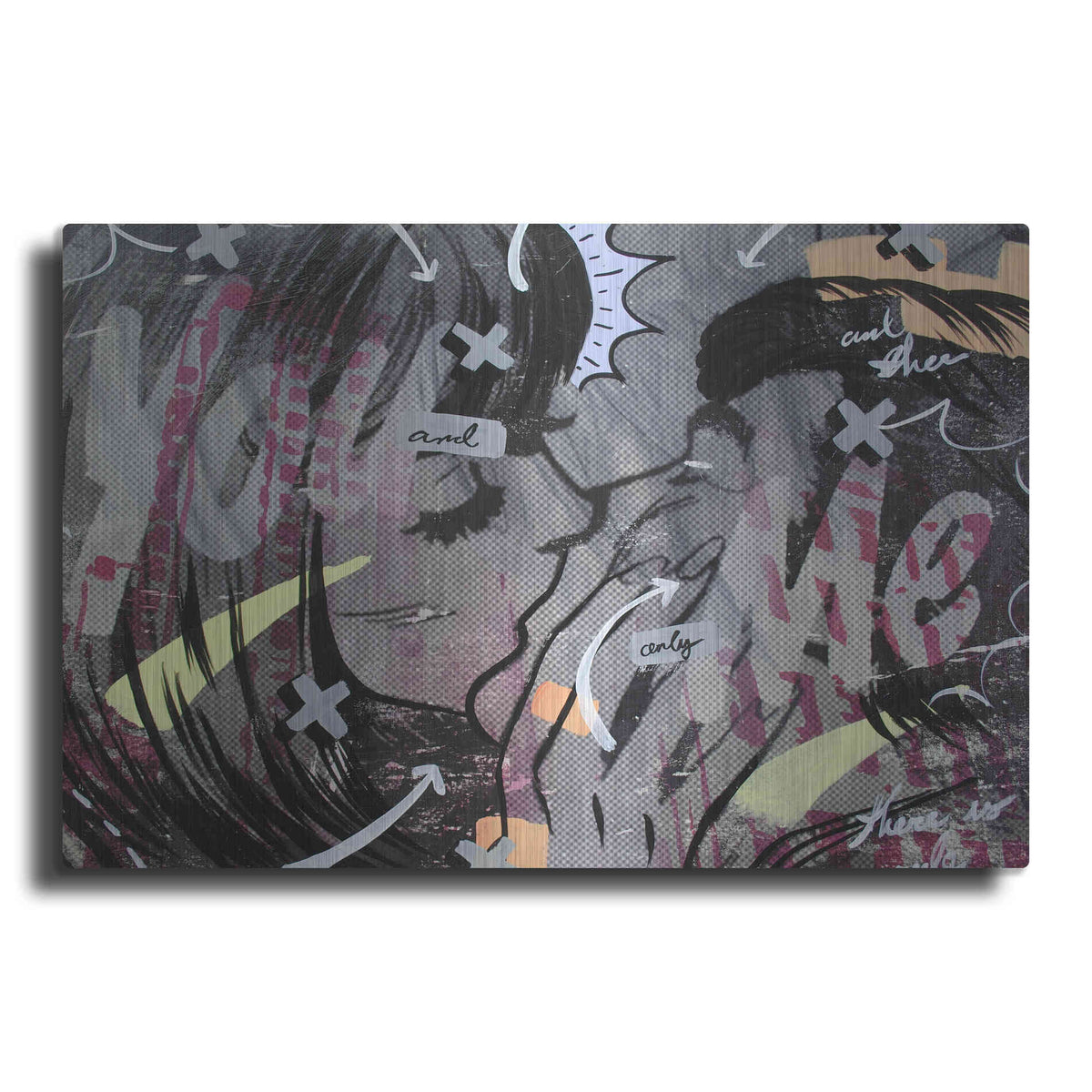 Luxe Metal Art 'And Only' by Dan Monteavaro, Metal Wall Art