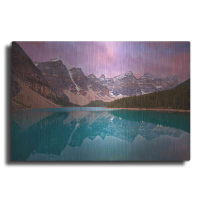 Luxe Metal Art 'Morain Lake' by Jesse Estes, Metal Wall Art