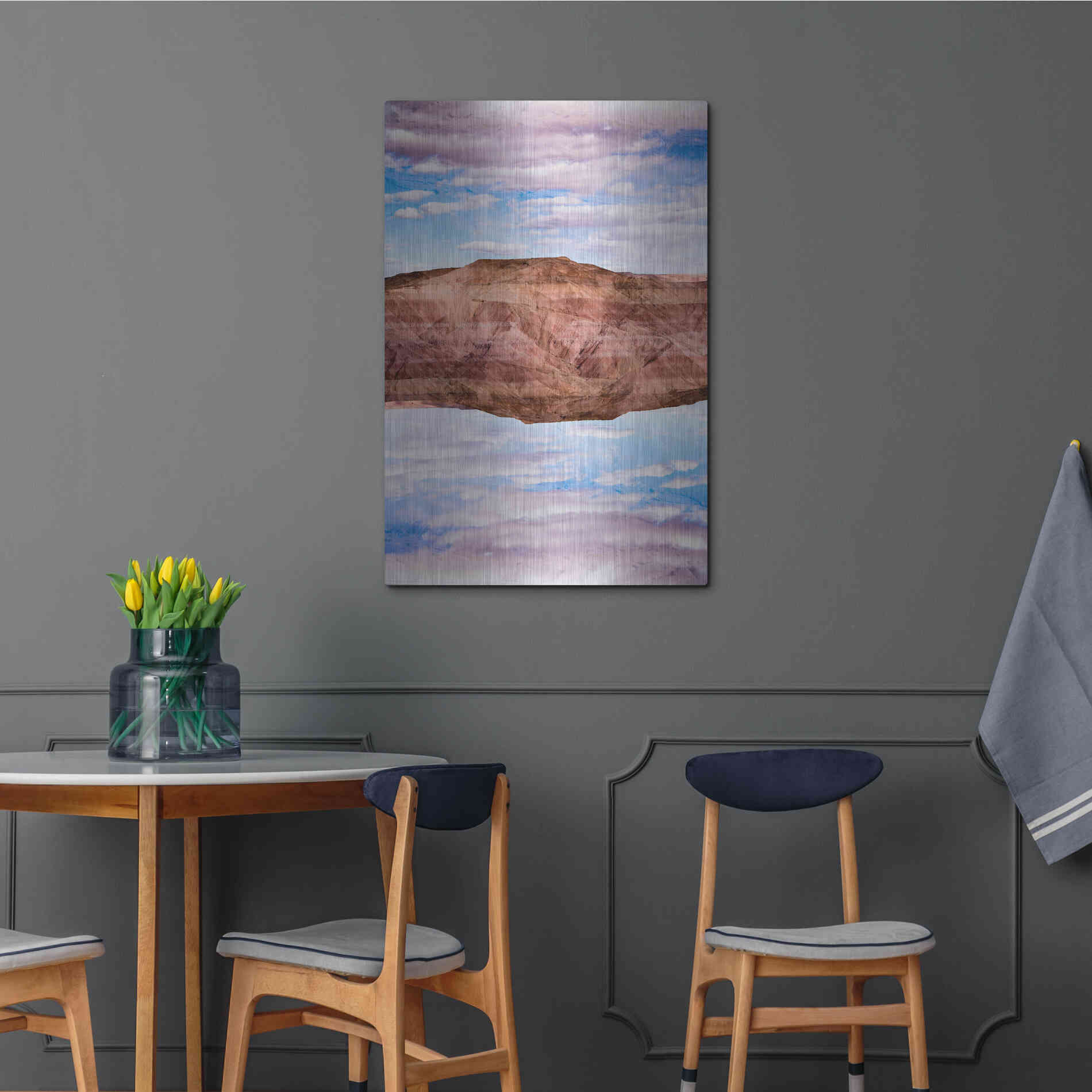 Luxe Metal Art ' Vermilion Cliffs VI' by Robin Vandenabeele, Metal Wall Art,24x36