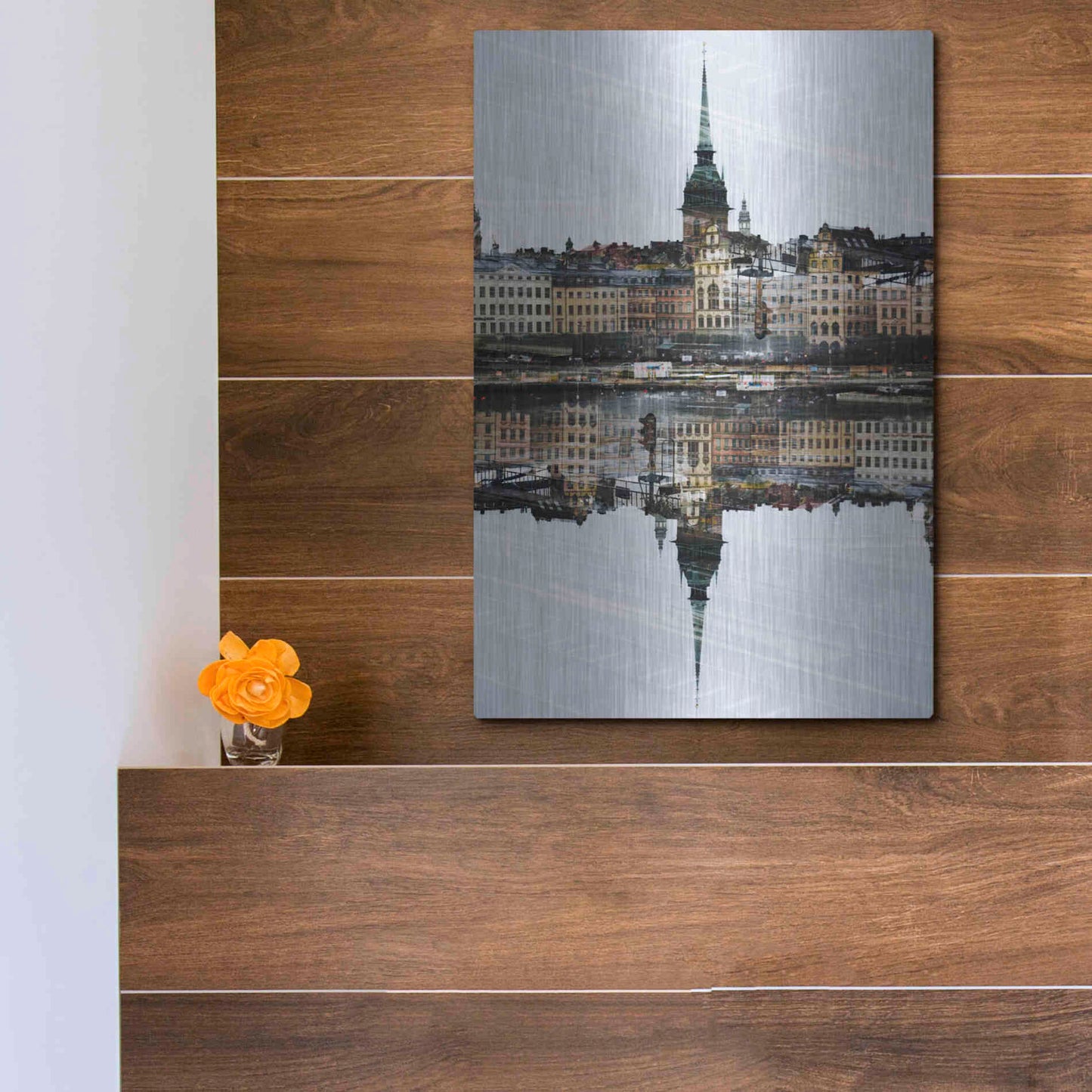 Luxe Metal Art ' Stockholm 14' by Robin Vandenabeele, Metal Wall Art,12x16