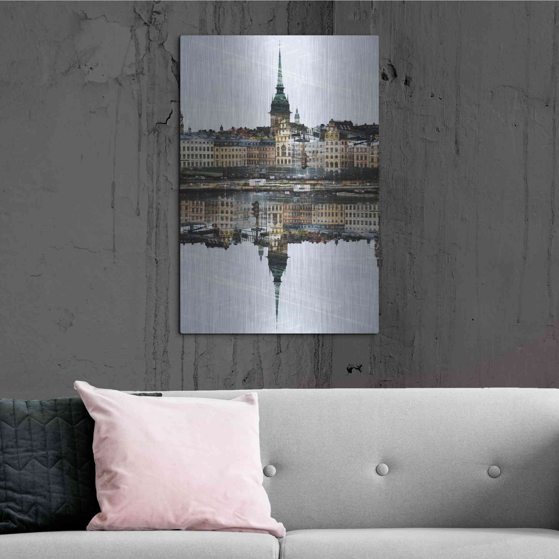 Luxe Metal Art ' Stockholm 14' by Robin Vandenabeele, Metal Wall Art,24x36