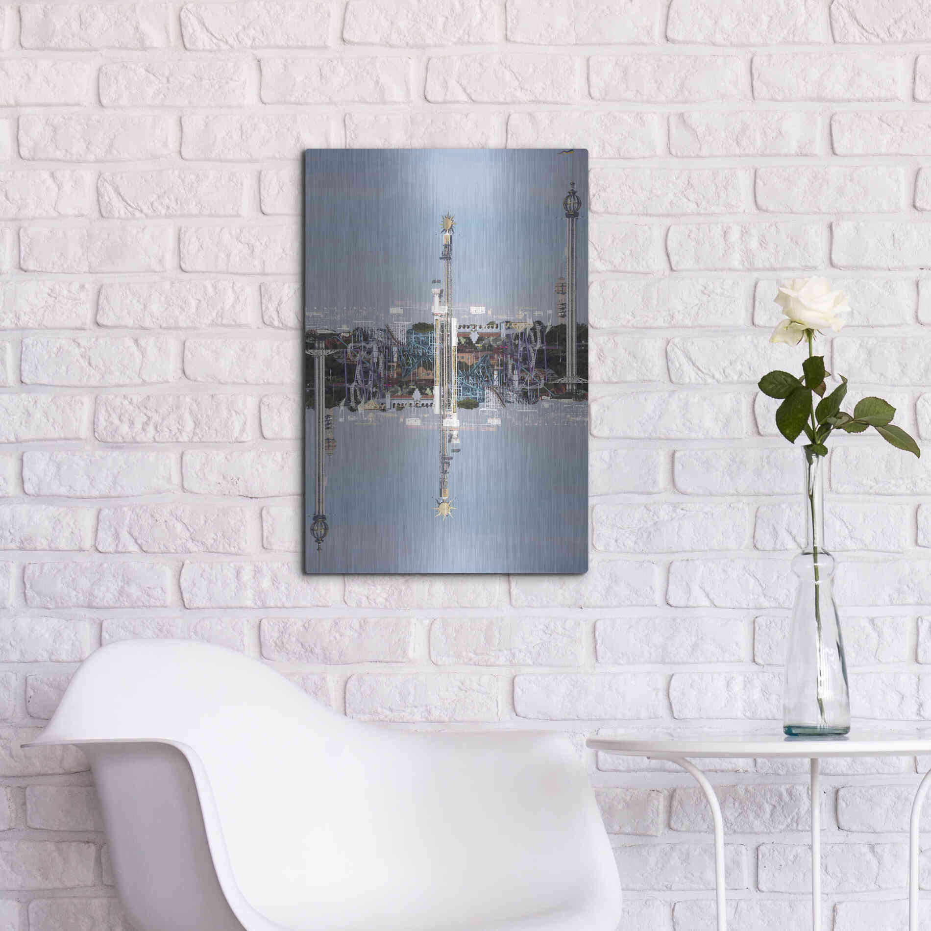 Luxe Metal Art ' Stockholm 2' by Robin Vandenabeele, Metal Wall Art,16x24