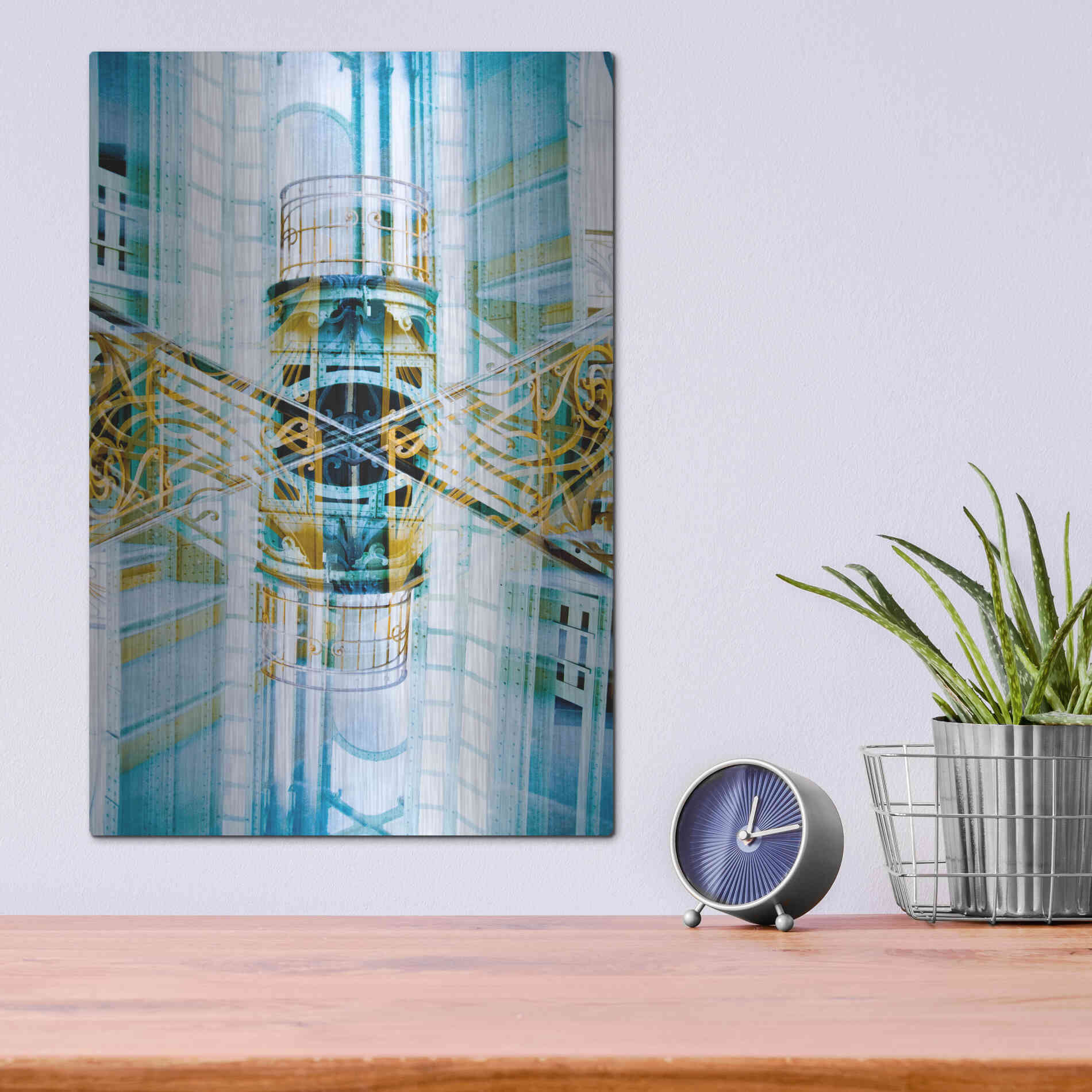 Luxe Metal Art ' Paris Grand Palais 7' by Robin Vandenabeele, Metal Wall Art,12x16