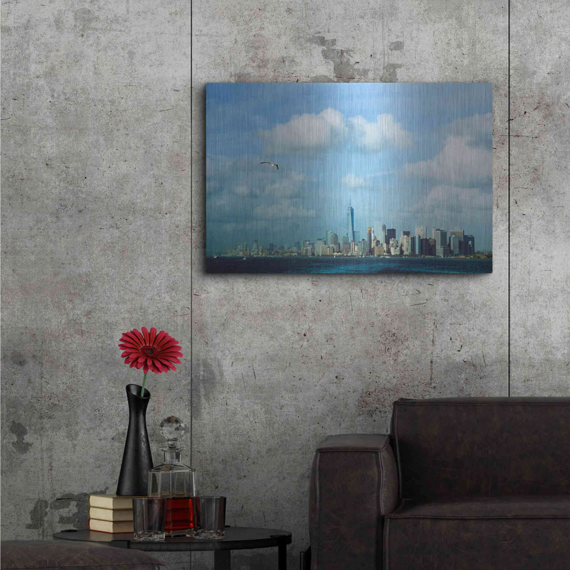 Luxe Metal Art ' New York 42' by Robin Vandenabeele, Metal Wall Art,36x24