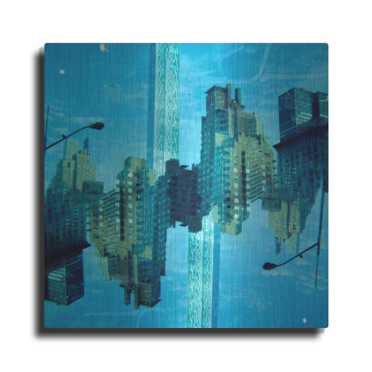 Luxe Metal Art ' New York Squared 15' by Robin Vandenabeele, Metal Wall Art