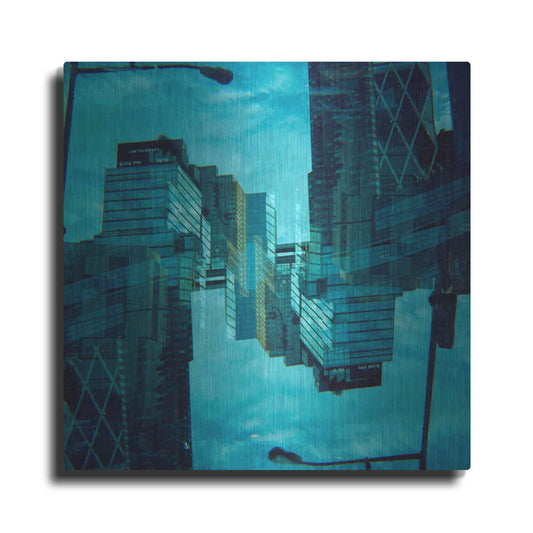 Luxe Metal Art ' New York Squared 13' by Robin Vandenabeele, Metal Wall Art