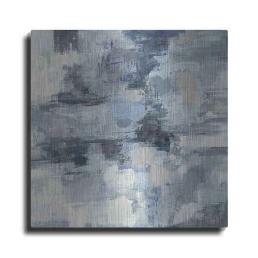 'In The Clouds Indigo and Gray Crop' by Silvia Vassileva, Metal Wall Art