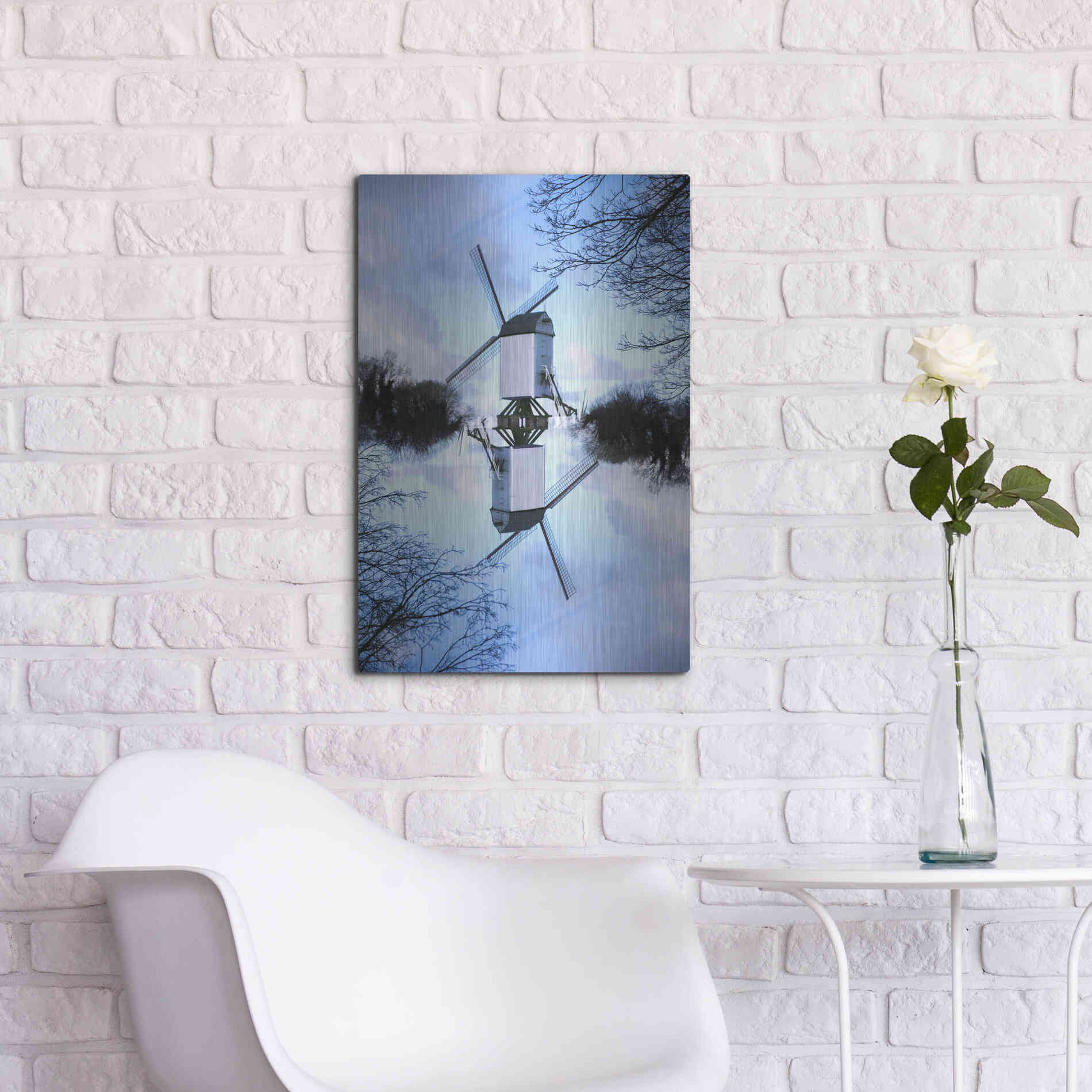 Luxe Metal Art ' Bruges 280' by Robin Vandenabeele, Metal Wall Art,16x24