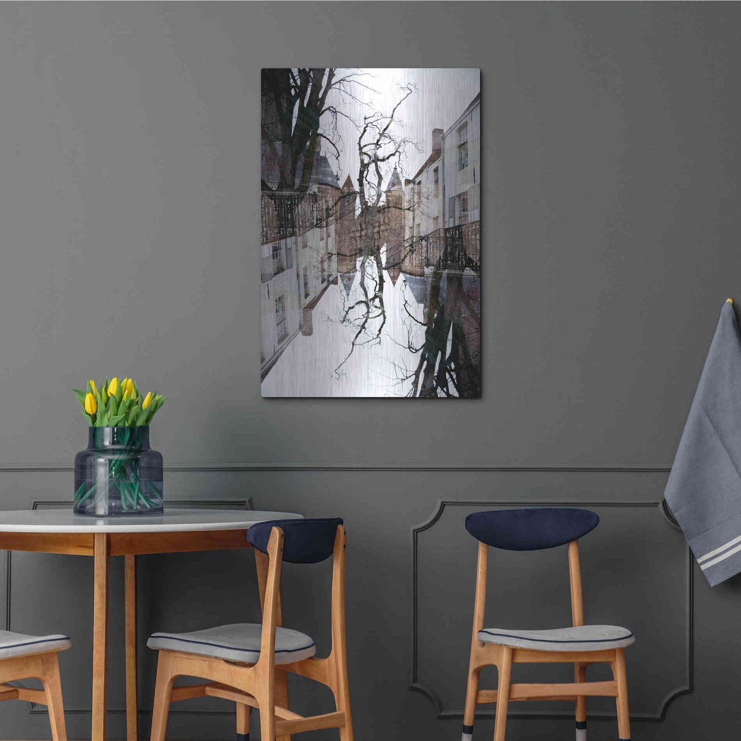 Luxe Metal Art ' Bruges 227' by Robin Vandenabeele, Metal Wall Art,24x36