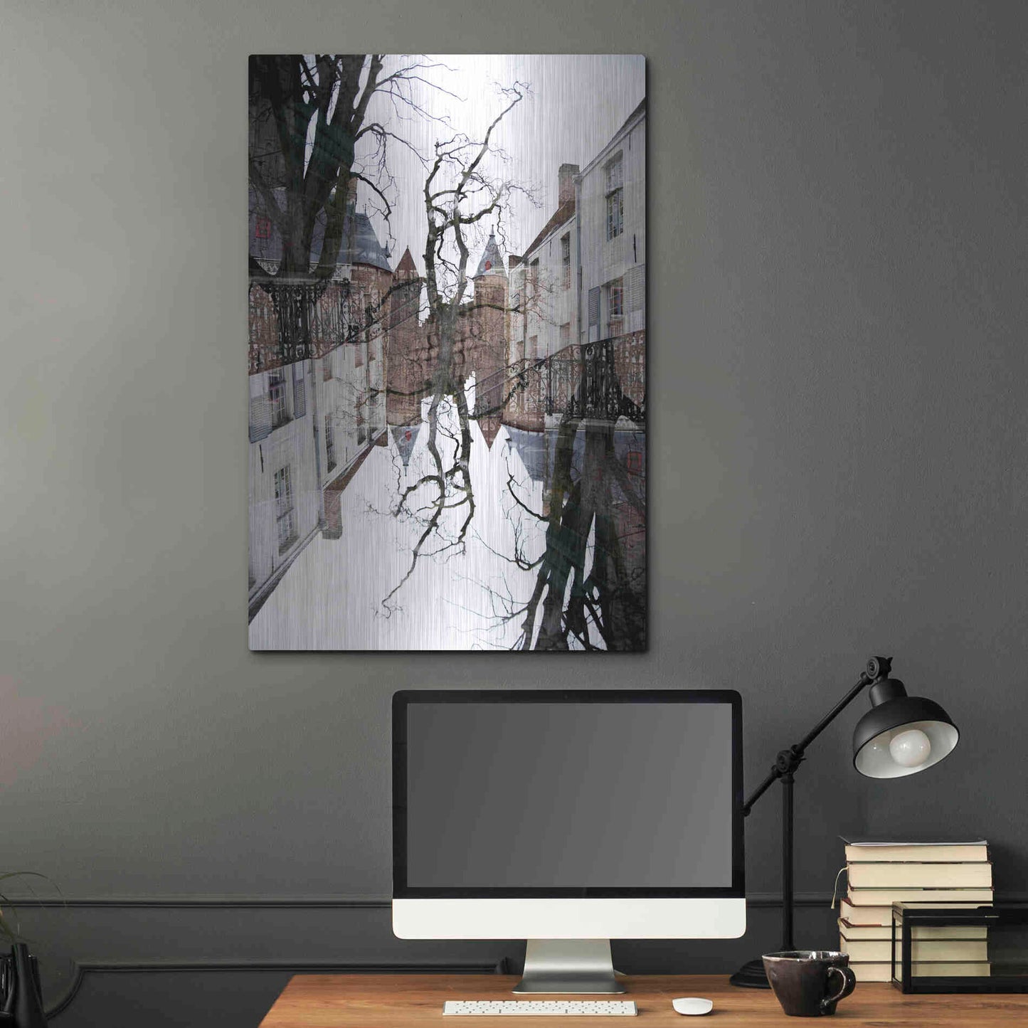 Luxe Metal Art ' Bruges 227' by Robin Vandenabeele, Metal Wall Art,24x36