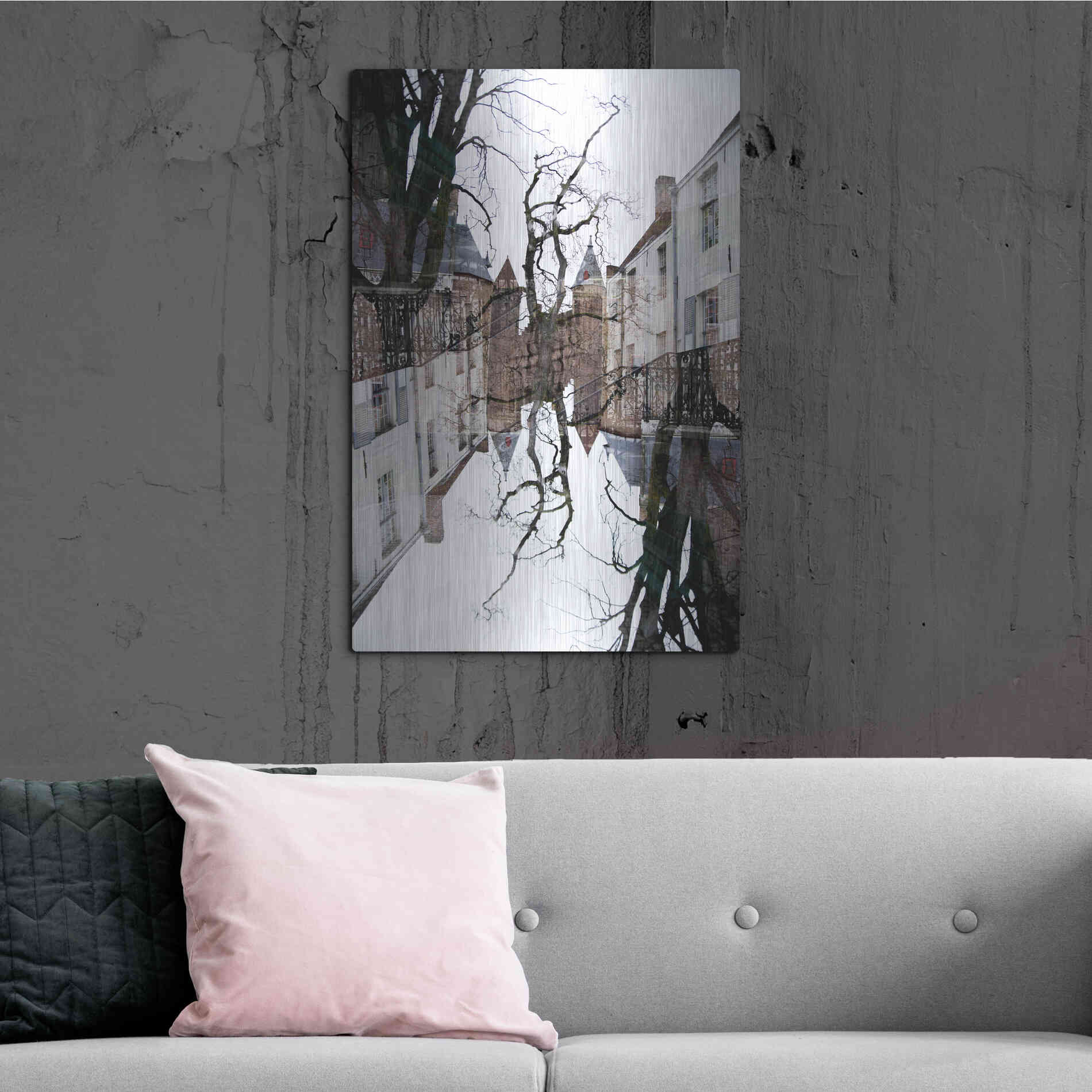 Luxe Metal Art ' Bruges 227' by Robin Vandenabeele, Metal Wall Art,24x36