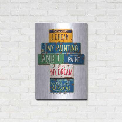 Luxe Metal Art 'Vincent Dream My Painting' by Gregory Constantine, Metal Wall Art,24x36