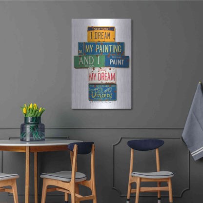 Luxe Metal Art 'Vincent Dream My Painting' by Gregory Constantine, Metal Wall Art,24x36