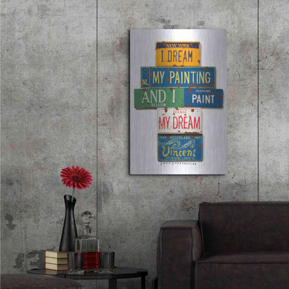 Luxe Metal Art 'Vincent Dream My Painting' by Gregory Constantine, Metal Wall Art,24x36