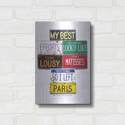 Luxe Metal Art 'Rockwell Lousy Matisses' by Gregory Constantine, Metal Wall Art,12x16