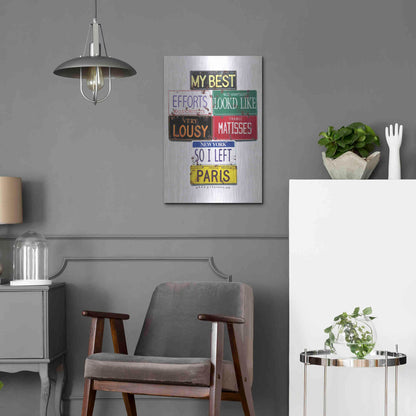 Luxe Metal Art 'Rockwell Lousy Matisses' by Gregory Constantine, Metal Wall Art,16x24
