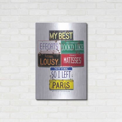 Luxe Metal Art 'Rockwell Lousy Matisses' by Gregory Constantine, Metal Wall Art,24x36