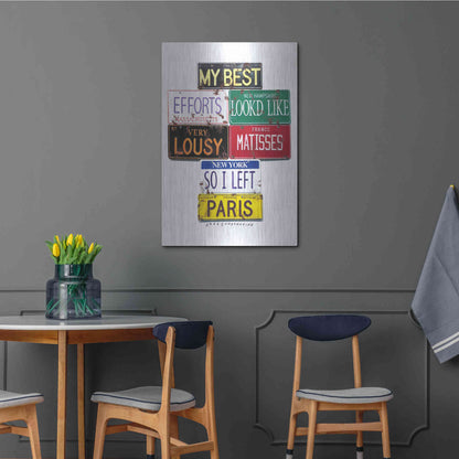 Luxe Metal Art 'Rockwell Lousy Matisses' by Gregory Constantine, Metal Wall Art,24x36